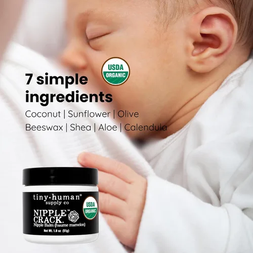 Miniatura 6 de Crema orgánica para pezones, mantequilla para pezones sin lanolina, bálsamo para madres lactantes, sin necesidad de lavarse, seguro para el bebé