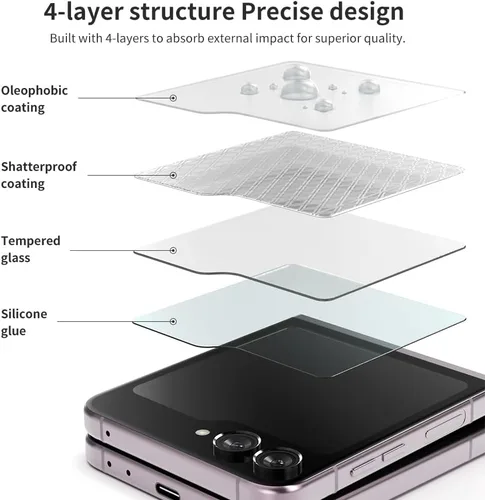 Miniatura 7 de Sinjimoru Sinji - Protector de pantalla para Samsung Galaxy Z Flip 5 Z Fold 5, vidrio templado transparente para Galaxy Z Flip 5 Z Fold 5