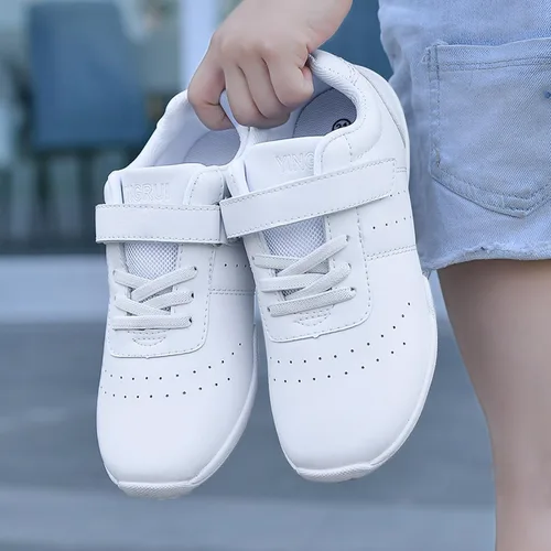 Miniatura 7 de Zapatos de animación blancos para niños y niñas, para competición, atletismo, caminar, tenis, deporte, con gancho y bucle, zapatillas