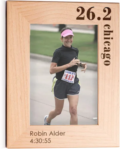 Lifetime Creations Marco de fotos personalizado para corredor de maratón, regalo para maratonista, primer maratón, regalo de carrera (retrato de 5 x