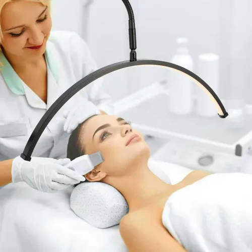 Miniatura 2 de Luz de pestañas para tecnología de pestañas, lámpara de pie LED de media luna para esteticista, tatuadores, tecnología de uñas, cuidado de la piel