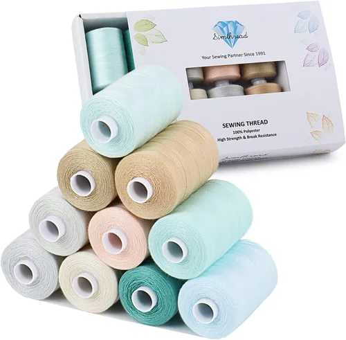 Miniatura 11 de Simthread Hilo de coser multiusos, 24 carretes, hilo de poliéster de 1000 yardas para coser, prácticos hilos de coser de poliéster para máquina
