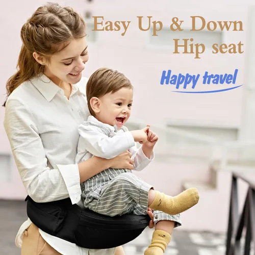 Miniatura 5 de Portabebés para recién nacidos a niños pequeños, portabebés con asiento de cadera, ergonómico, con certificación de seguridad y cápsula de soporte