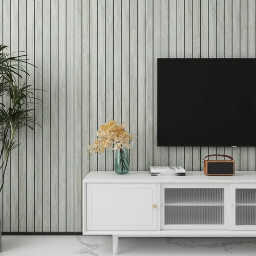Miniatura 3 de LaCheery Paneles de pared de listones de madera de espiga para paredes de dormitorio, paneles de pared de madera acanalada para despegar y pegar