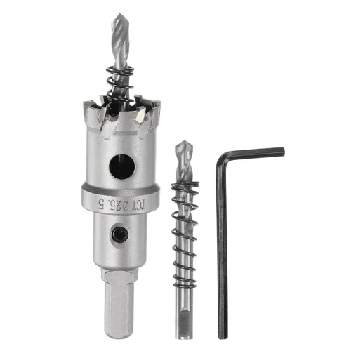 Miniatura 46 de HARFINGTON Cortador de carburo de sierra de agujero de metal de 0.472 in / 0.47 pulgadas de diámetro para acero inoxidable, metal, aleación