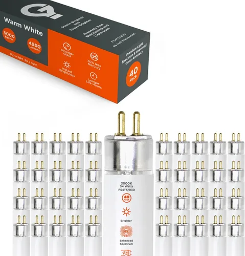 Miniatura 2 de GoodBulb F54T5/830/ECO 54W 46 pulgadas T5 Bombilla fluorescente T5, base bi-pin media blanca cálida de 3000 K, 4950 lúmenes 85 CRI 36000 horas