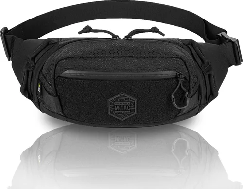 Miniatura 15 de M-Tac Riñonera para hombre - Riñonera pequeña compañera - Cinturón de estilo táctico EDC (negro)