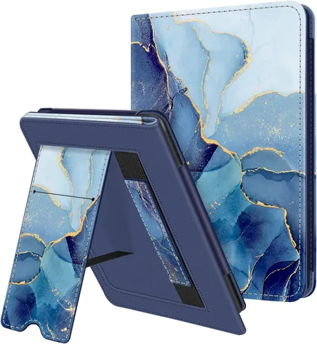 Miniatura 14 de Fintie Funda con soporte para Kindle de 6 pulgadas (11ª generación-2024/2022) - Funda de piel sintética con ranura para tarjeta de encendido y Negro