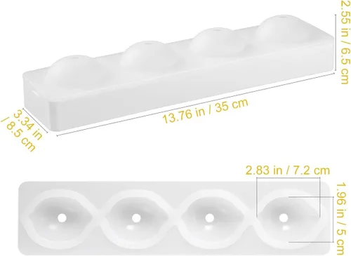 Miniatura 4 de DOITOOL Molde de silicona con forma de limón, moldes de limón de silicona para tartas 3D para hornear postre helado de gelatina