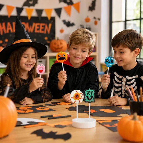 Miniatura 7 de Fruidles Lollipop Suckers Candy, dulces espeluznantes, ideales para bolsas de golosinas de fiesta de Halloween, envueltos individualmente