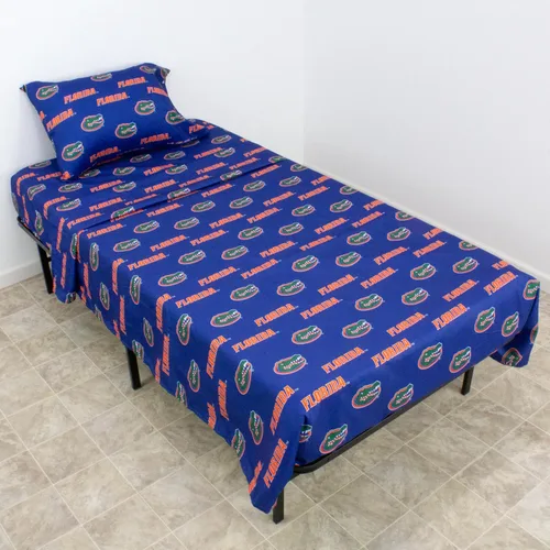 Miniatura 2 de Everything Comfy Florida Gators - Juego de sábanas de 3 piezas, tamaño individual, fondo del color del equipo, 1 sábana encimera, 1 sábana bajera, 1