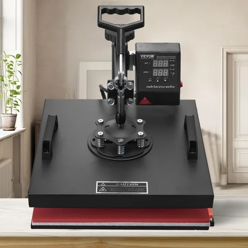 Miniatura 8 de VEVOR - Máquina de prensa de calor 8 en 1 Combo Prensa de calor de 15x15 pulgadas Máquina de transferencia de calor Prensa digital giratoria de 360