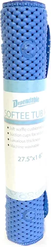 Miniatura 12 de Alfombra antideslizante para bañera y ducha, textura suave y acolchada, para spa, baño, ducha y baño, 27.5 x 16 pulgadas, con ventosas y agujeros