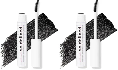 wet n wild Máscara de pestañas So Defined, voluminizadora y alargadora con una fórmula infundida con aceite de ricino construible, aplicación de