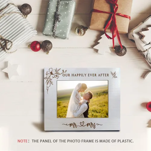 Miniatura 4 de Marco de fotos de boda de 5 x 7, marco de fotos de compromiso de boda para parejas, nuestro marco de fotos para siempre, regalos para esposa