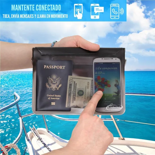Miniatura 5 de AiRunTech Bolsa impermeable con correa para la cintura (paquete de 2) Accesorios de playa, la mejor manera de mantener tu teléfono y objetos