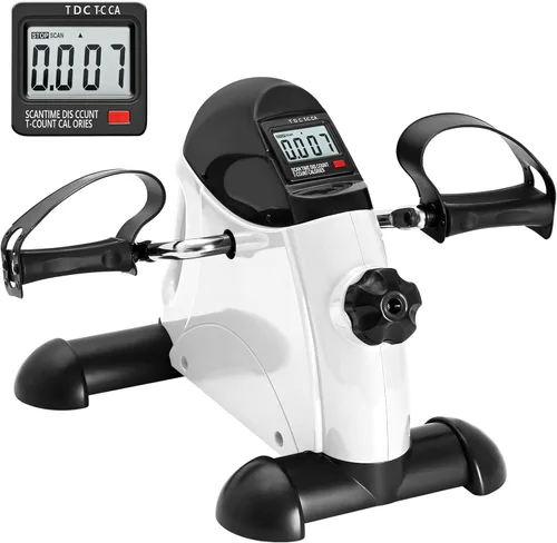 Miniatura 12 de Mini Exercise Bike, AGM Under Desk Bike Pedal Exerciser Foot Cycle Arm & Leg Pedal Exerciser with LCD Screen Displays Negro