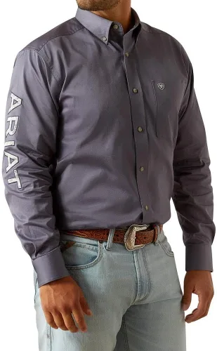 Miniatura 63 de Ariat Camisa de sarga con logotipo del equipo para hombre