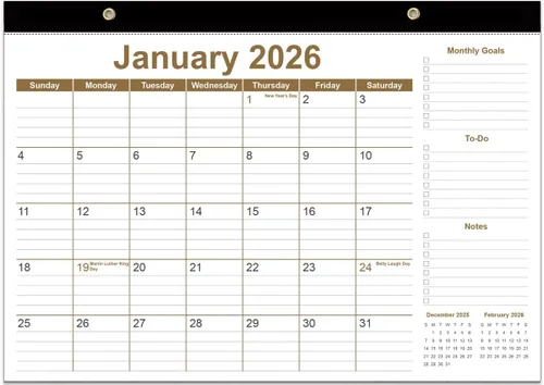 Miniatura 13 de Calendario de escritorio 2026, calendarios de 12 meses de enero de 2026 a diciembre de 2026, calendario de escritorio 2026 con papel grueso, 17 x 12