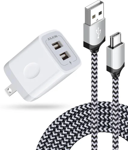 Miniatura 10 de AILKIN Cargadores de iPhone, [certificado Apple MFI] Cable Lightning trenzado de 6 pies de largo + cargador de pared USB, cable de alimentación