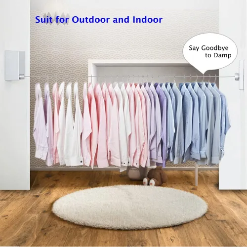 Miniatura 4 de Tendedero retráctil para ropa para exteriores/interiores, resistente acero inoxidable ajustable secador de alambre de cuerda de secado con caja