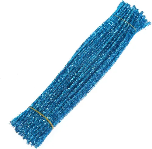 Miniatura 10 de 100 tallos de felpilla de oropel con brillantina, flexibles y flexibles y flexibles para decoración de manualidades creativas, tallos de felpilla
