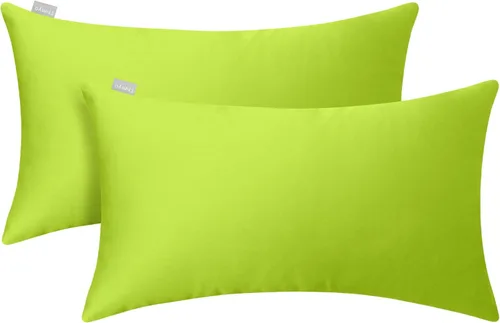 Miniatura 58 de Thmyo - Paquete de 2 fundas de almohada de algodón sólido decorativas cuadradas, fundas de almohada DIY, fundas de almohada en blanco