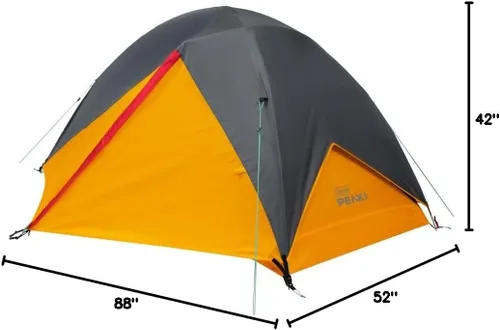Miniatura 8 de Coleman PEAK1 - Tienda de campaña premium impermeable para mochileros con toldo contra lluvia y huella, tienda de camping ligera que soporta vientos