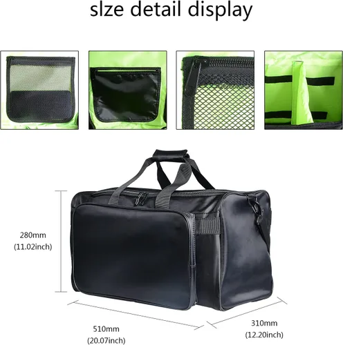Miniatura 2 de Bolsa de tenis, bolsa de lona, bolsa de entrenamiento de gimnasio, bolsa de viaje para hombre, Negro -, Bolso grande de la zapatilla