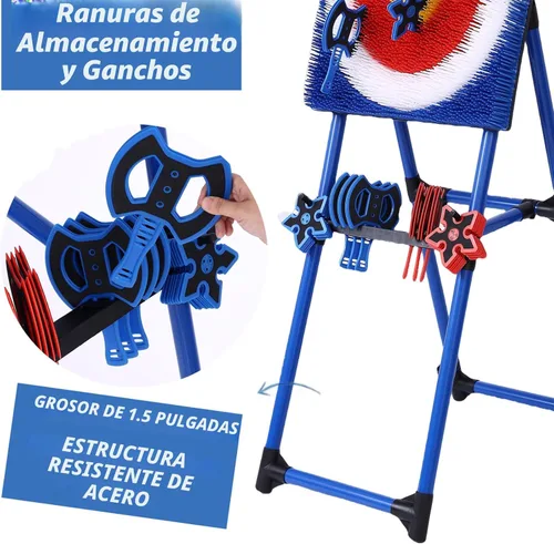 Miniatura 5 de Stiatu Objetivo de cerdas lanzadoras de hacha con 8 hachas de lanzamiento, juego de lanzamiento de hacha para patio trasero, interior y exterior