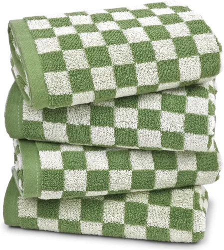 Miniatura 11 de Jacquotha Paquete de 4 toallas de mano para baño, algodón suave y absorbente para cara, spa, baño, gimnasio, cocina, juego de toallas de mano 4