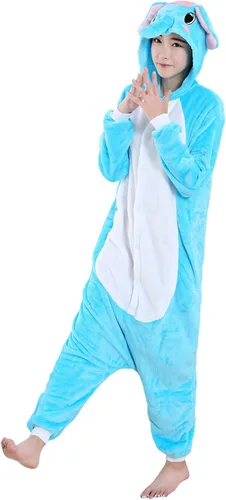 Miniatura 3 de LeaLac - Pijama unisex para disfraz de adulto M Elefante