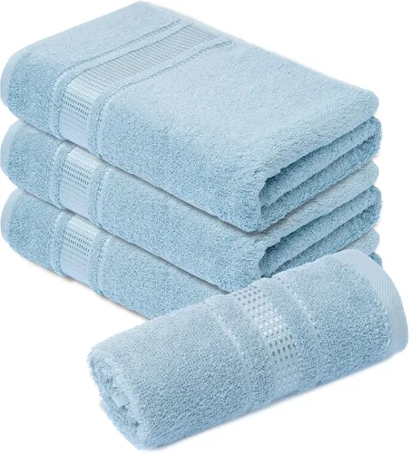 Miniatura 26 de Melissa Linen Toallas de Punta de Dedos Paquete de 4, 100% Algodón Turco, Toallas de Mano Pequeñas para Cuerpo y Cara, 12 x 18 pulgadas, Suaves