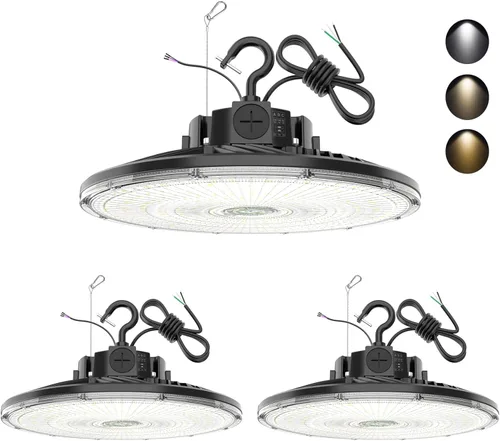 Miniatura 21 de Luz LED de alta bahía de 240W, AC100-277V 33,600LM 0-10V regulable (equivalente a 1200W HID/HPS) UL listado IP65 impermeable 5000K UFO LED luces