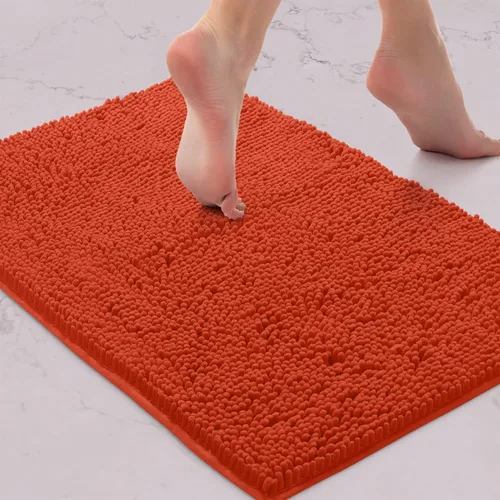 Miniatura 24 de LuxUrux Tapete de microfibra afelpada, de felpilla extrasuave, pelo largo de 1 pulgada, muy absorbente, para baño o ducha, lavar y secar a máquina