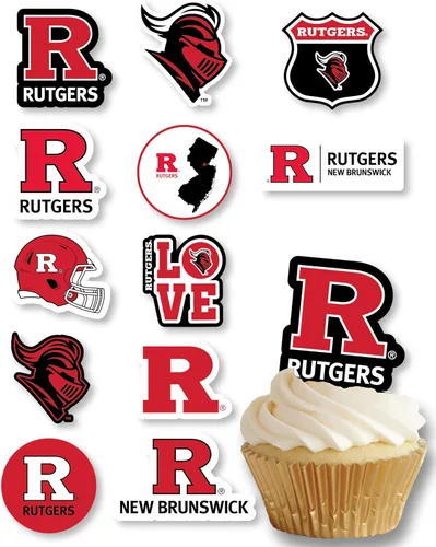 Miniatura 42 de Decoraciones para cupcakes de la Universidad de Alabama, suministros para fiestas de fútbol americano, cumpleaños, graduación (24 piezas)