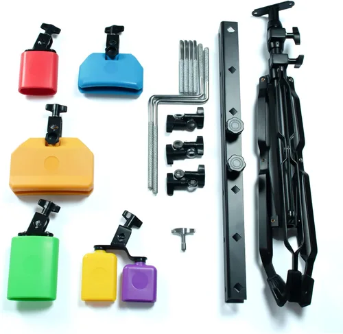 Miniatura 8 de MUSCELL Juego de bloques de percusión - Completo con soporte de montaje resistente y soporte incluidos, 6 bloques de mermelada de diferentes