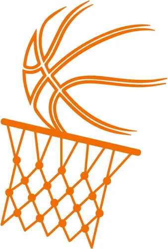 Miniatura 4 de Calcomanía de vinilo para pared, pelota de baloncesto y aro, 21 x 14 pulgadas, diseño positivo y divertido para el hogar, habitación de los niños
