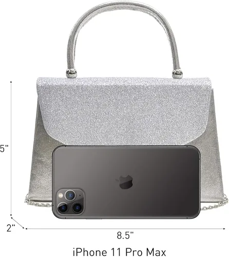 Miniatura 4 de Dasein Bolso de noche para mujer, embragues de fiesta, bolsos de boda, cóctel, baile de graduación, bolsos con purpurina esmerilada