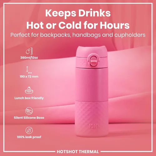 Miniatura 3 de ION8 - Taza de viaje aislada, 360 ml/12 oz, a prueba de derrames, triple bloqueo de seguridad, sin derrames en tránsito, cubierta higiénica, fácil