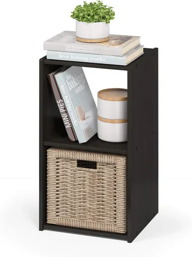 Miniatura 9 de Furinno - Estantería clásica para libros, estantes de almacenamiento, roble francés