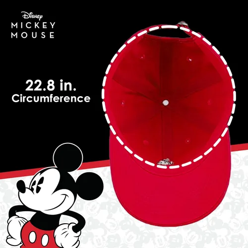 Miniatura 5 de Concept One Disney Mickey Mouse - Gorro de algodón bordado, ajustable, con ala curvada