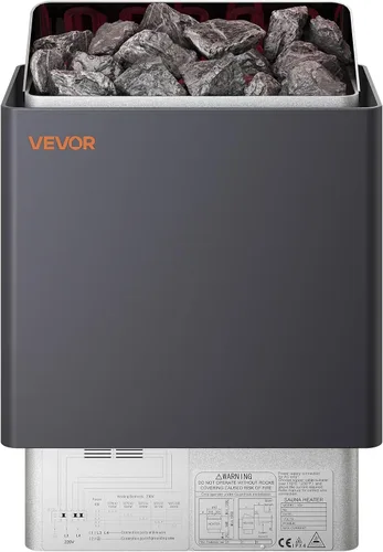 Miniatura 12 de VEVOR - Calefactor de sauna, estufa eléctrica de 9 kW, 220 V, calefactor de baño de vapor con controlador digital externo, temporizador de 3 h