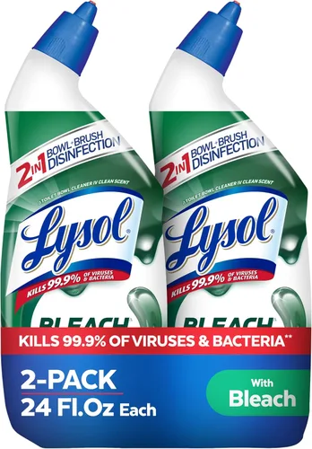 Miniatura 15 de Lysol Limpiador de inodoro, suministros de limpieza de baño de máxima resistencia, limpiador de taza de inodoro en gel adherente, esencial