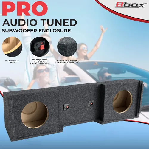 Miniatura 5 de Bbox Caja de subwoofer doble sellada de 10 pulgadas, caja de subwoofer Accu-Tuned mejora la calidad de audio, sonido y graves - Compatible