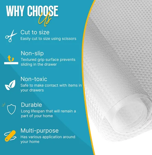 Miniatura 4 de Forros para Estantes de Refrigerador por Linda's Essentials - Forro de Refrigerador Fácil de Limpiar con Protección contra Derrames, Forros