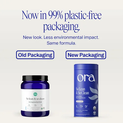 Miniatura 2 de Ora Organic Proteína en polvo a base de plantas - 23g de proteína para mujeres y hombres - Sabor a vainilla 20 porciones, vegano, proteína limpia