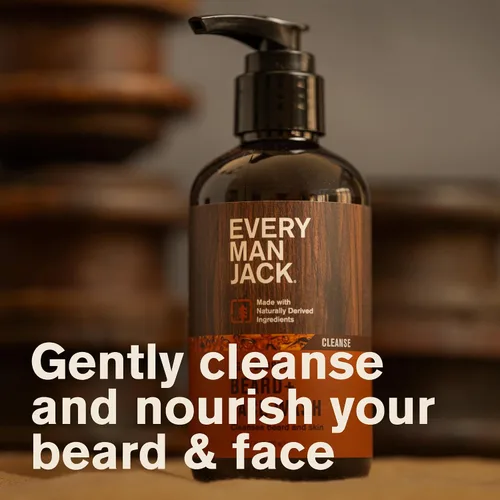 Miniatura 2 de Every Man Jack Lavado de Barba + Cara - Fragancia Sutil de Bourbon Añejado - Limpia y Ayuda a Acondicionar y Suavizar Tu Barba y la Piel de Debajo