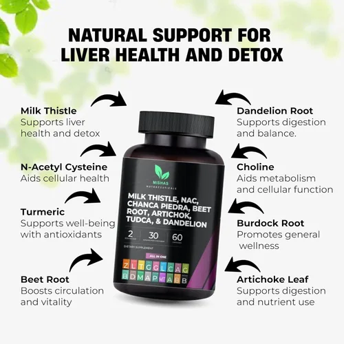 Miniatura 5 de Mishas Nutraceuticals - Suplemento de raíz de diente de león, NAC y TUDCA - Apoya la salud del hígado, desintoxicación de limpieza hepática, salud