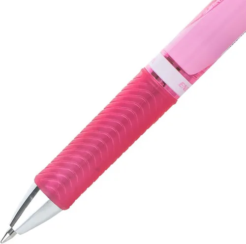 Miniatura 4 de Pentel EnerGel RTX - Bolígrafo retráctil de gel líquido, punta de metal, línea media, barril rosa, tinta negra, paquete de 3